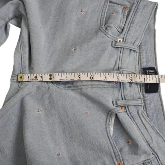 Gap Girlfriend Embroidered Jeans Ankle Light Wash Daisy Flowers Size 2/26 - Picture 10 of 12